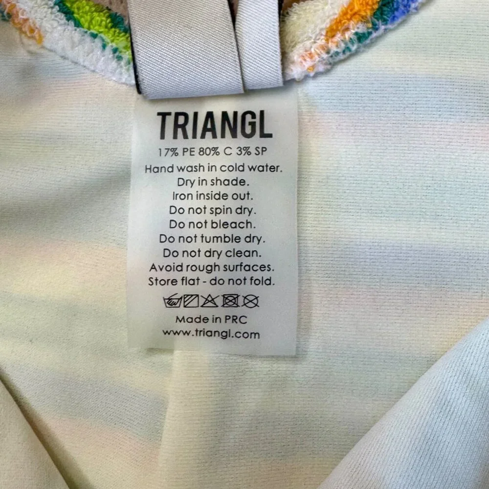 TRIANGL Retro Stripe Playsuit Womens XXS NEW Terry Cloth Swimsuit Coco Popi NWT - Picture 9 of 13